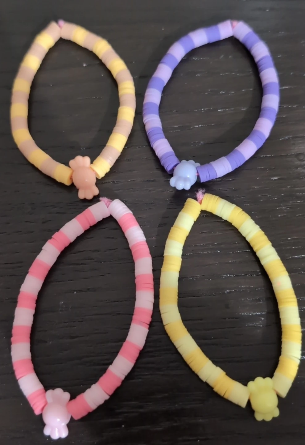 Friendship bracelets with candy charm