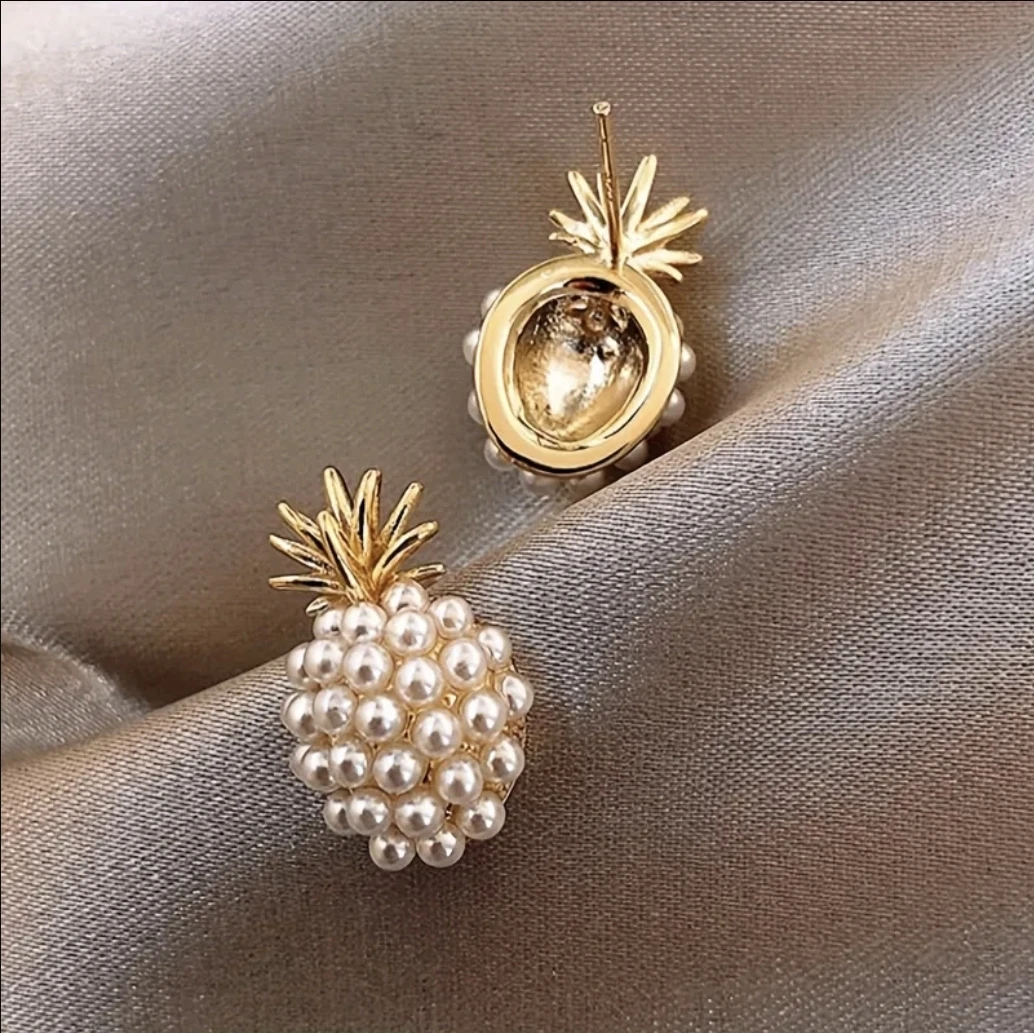 Small Pearl Pineapple Earrings - photo 2