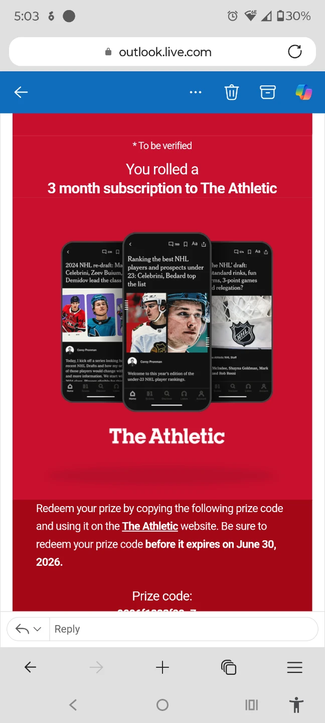 The Athletic 3 Month Subscription