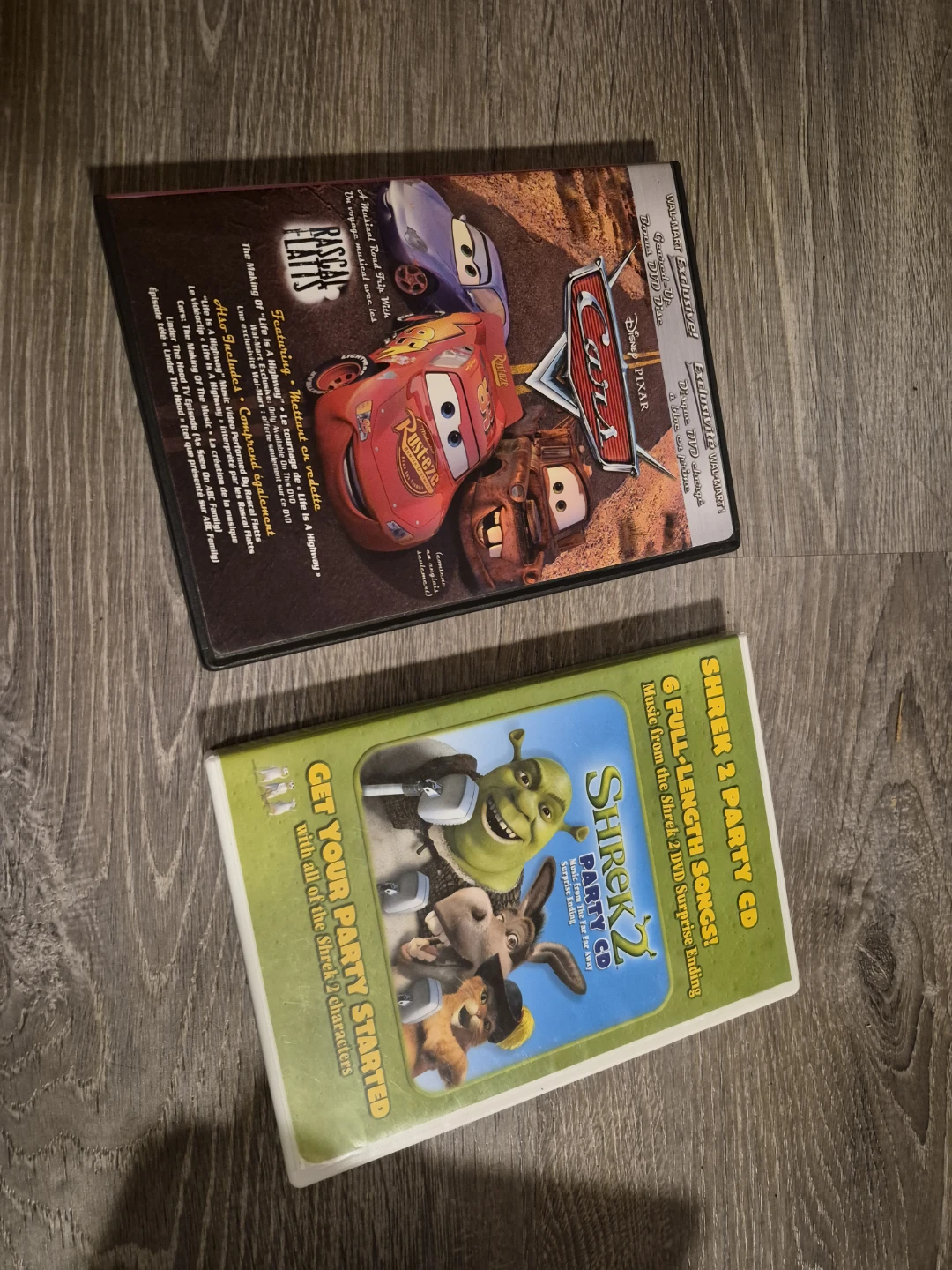 Disney Pixar Cars DVD & Shrek 2 Party CD
