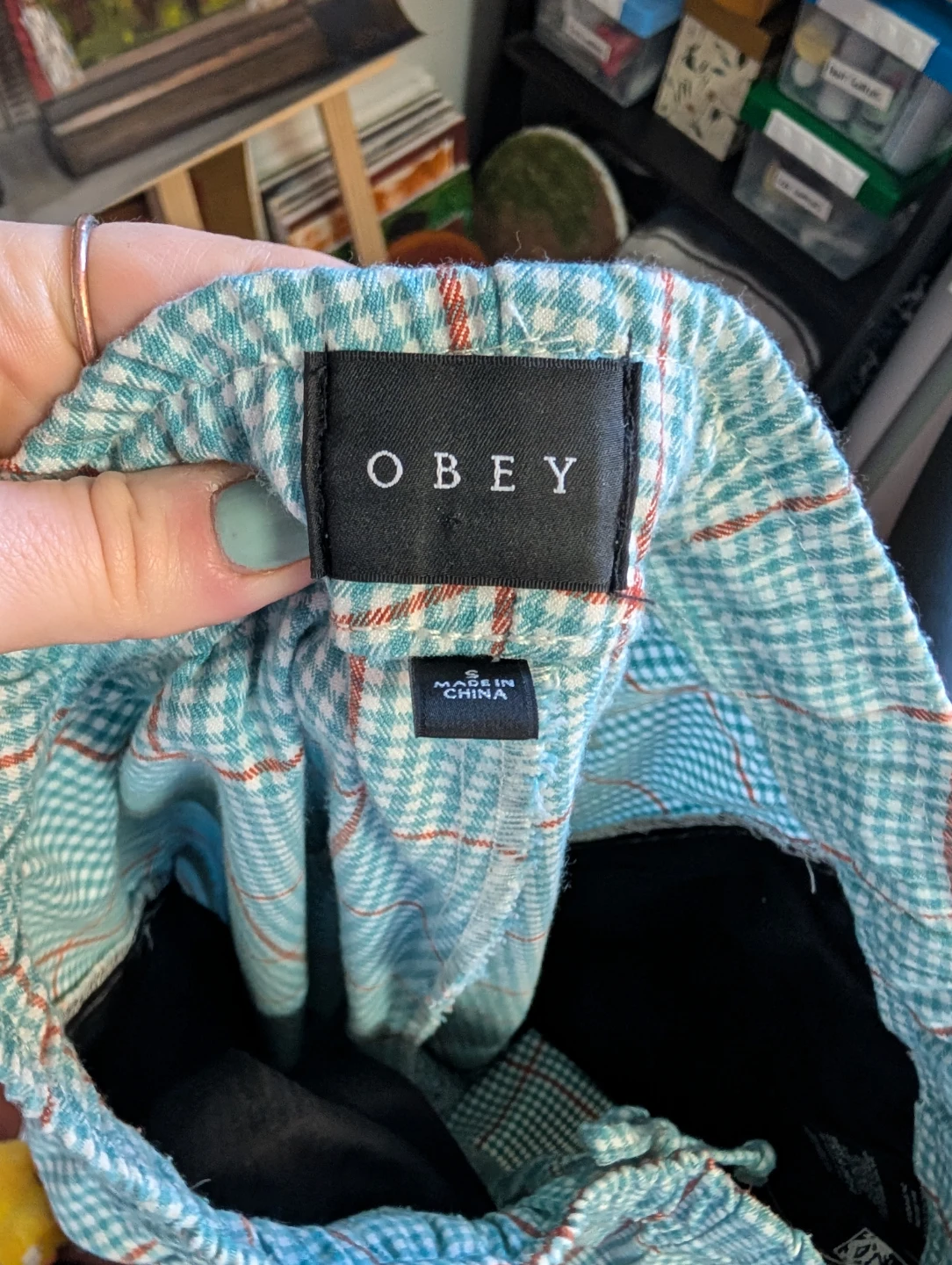 OBEY Plaid Wide Leg Pants - photo 3