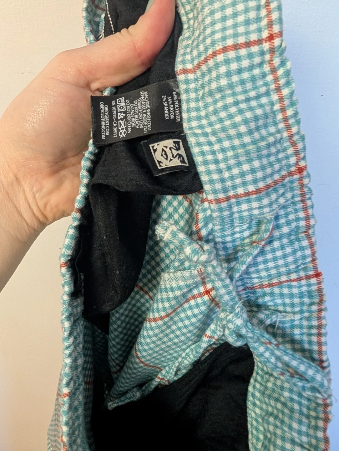 OBEY Plaid Wide Leg Pants - photo 4