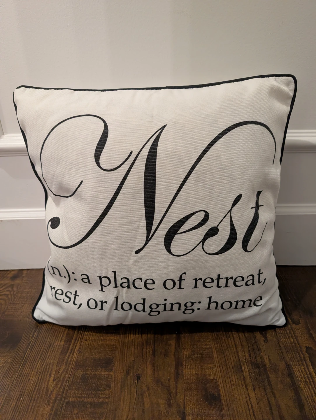 Decorative Pillow with "Nest" Definition