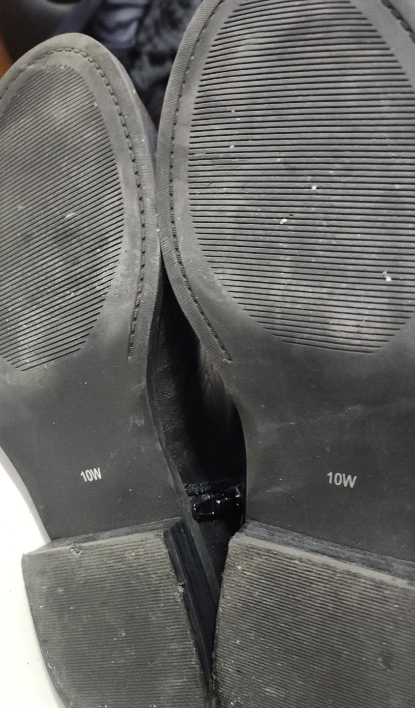 Black Ankle Boots Size 10W - photo 2