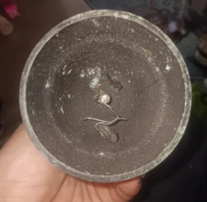 Vintage Metal Bell with Wooden Handle - photo 2