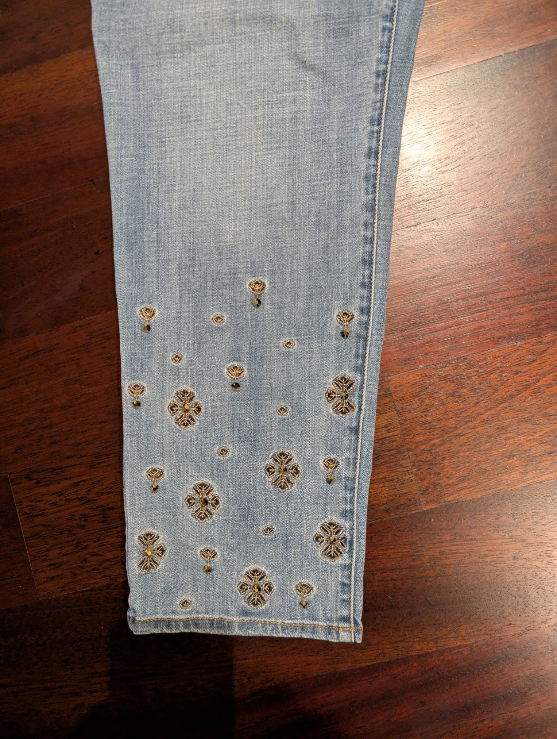 Chico Denim Slim Leg Ankle Jeans with Embellishments - photo 3