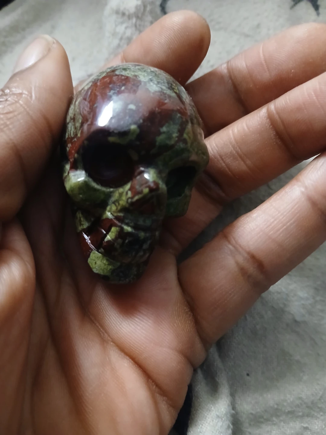 Dragon Bloodstone Crystal Skull Carving