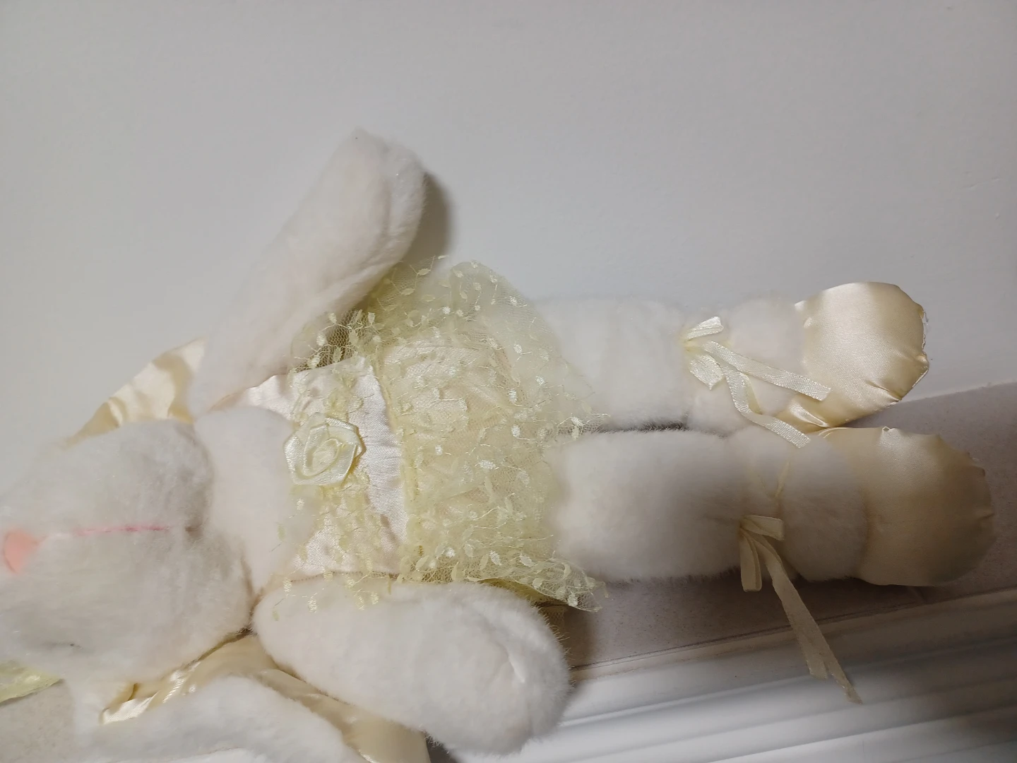 Plush White Bunny Rabbit Toy with Ballerina Outfit - photo 2