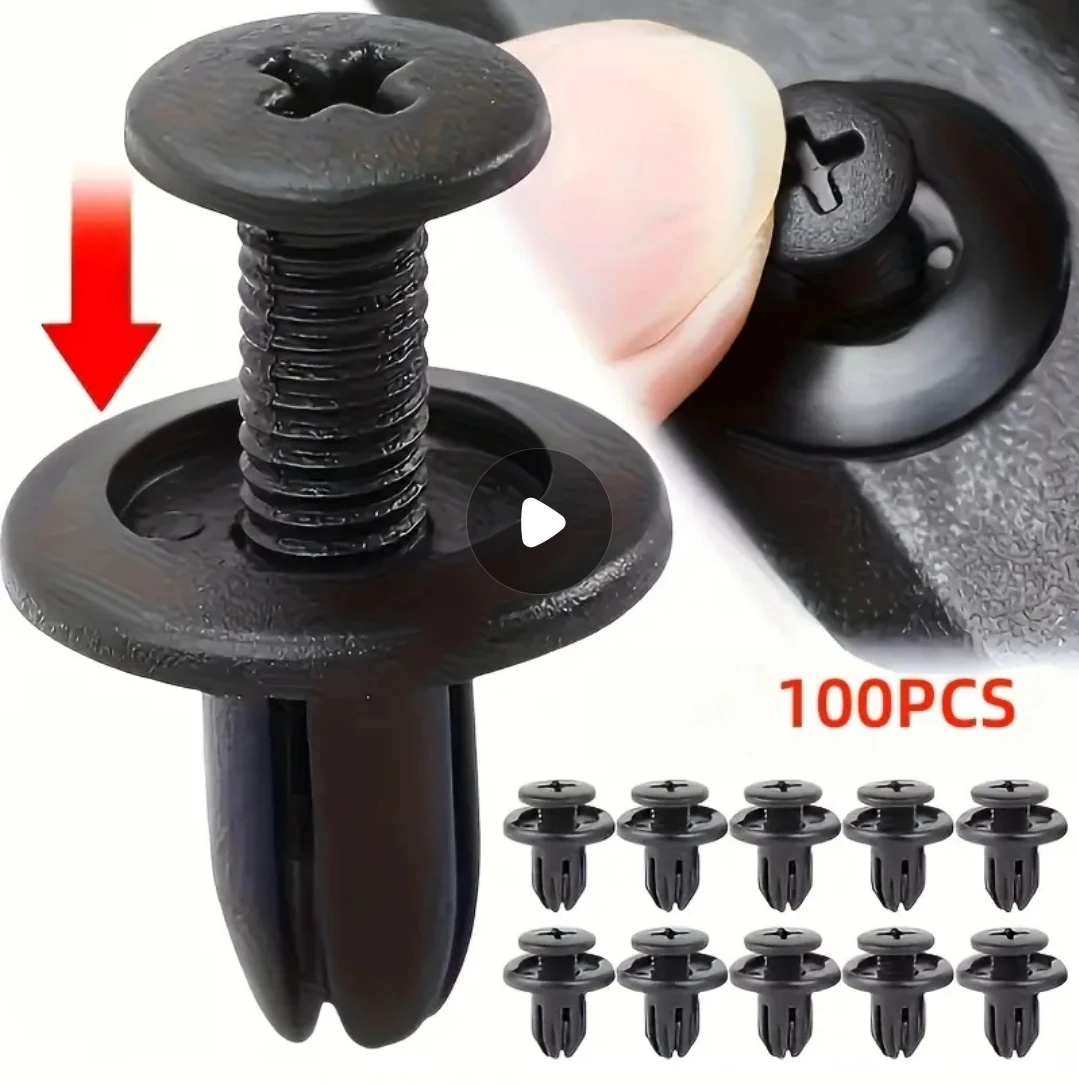 100pcs CAR FASTENER CLIPS FENDER RIVET RETAINING CLIPS - photo 2