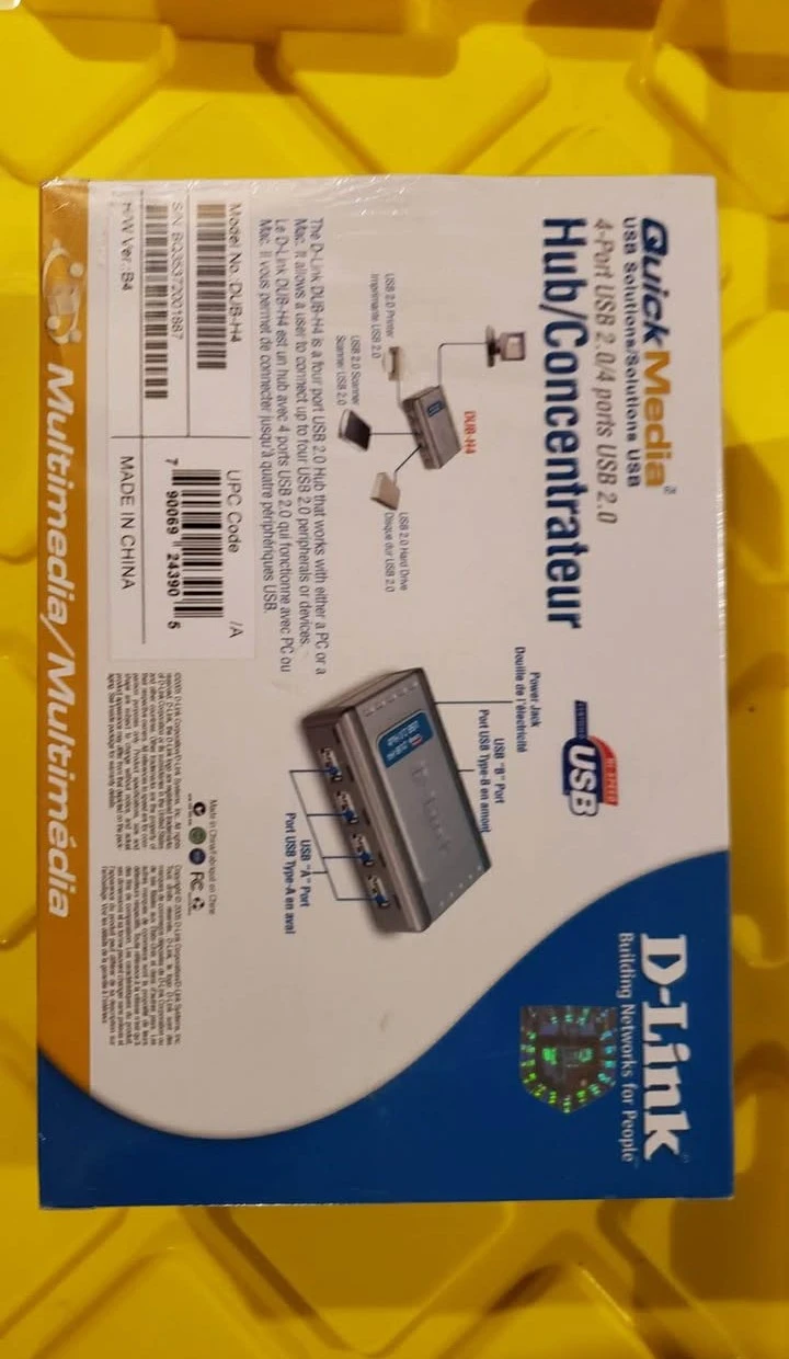 D-Link 4-Port USB 2.0 Hub