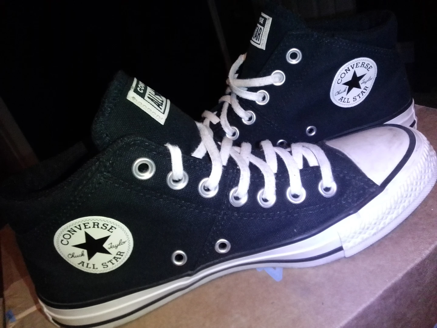 Converse Chuck Taylor All Star Mid Top Shoes Black US Women's 8 - photo 2