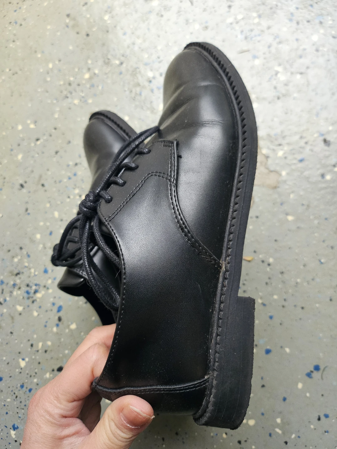 ZARA Black Lace-Up Shoes Size 37 - photo 3