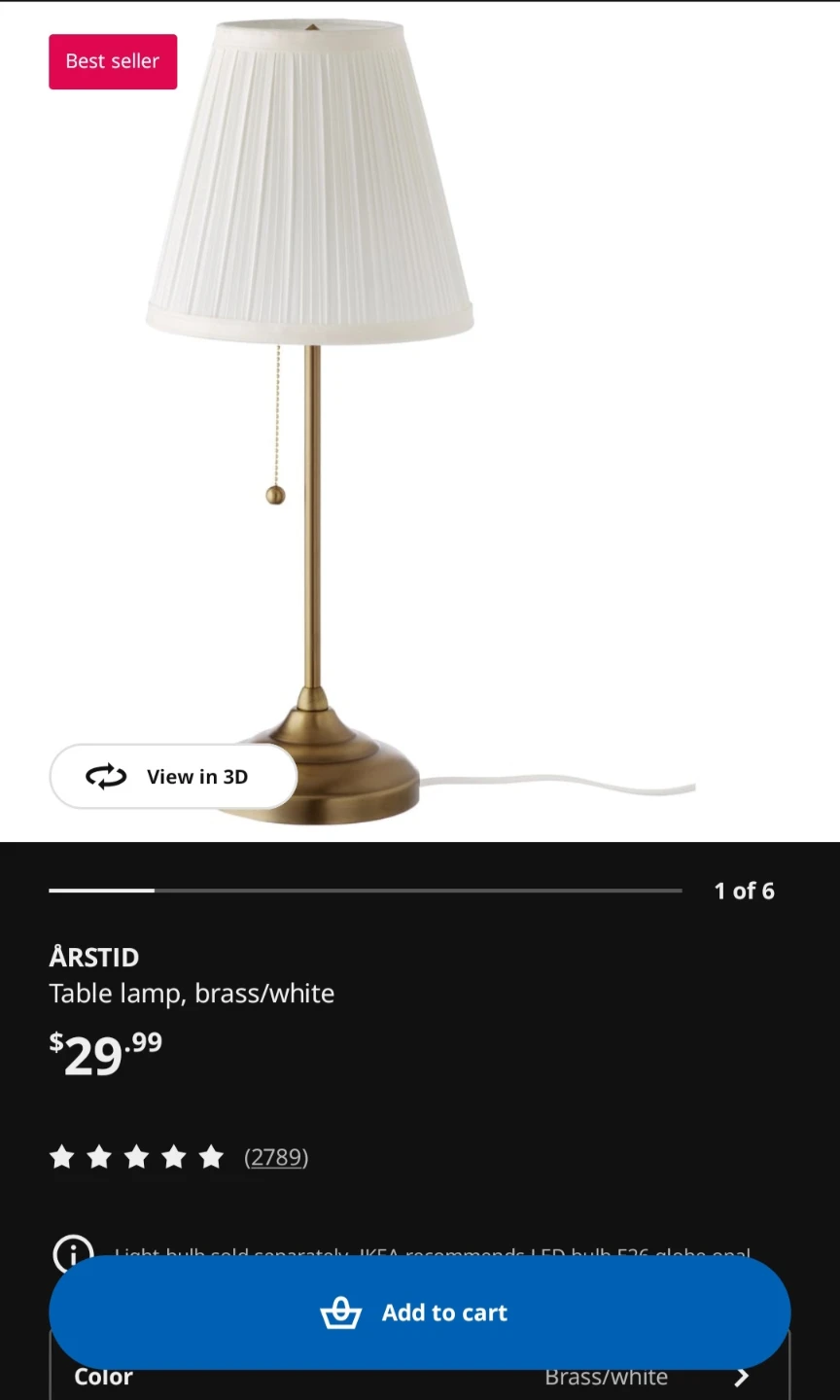 IKEA ÅRSTID Table Lamp - photo 3