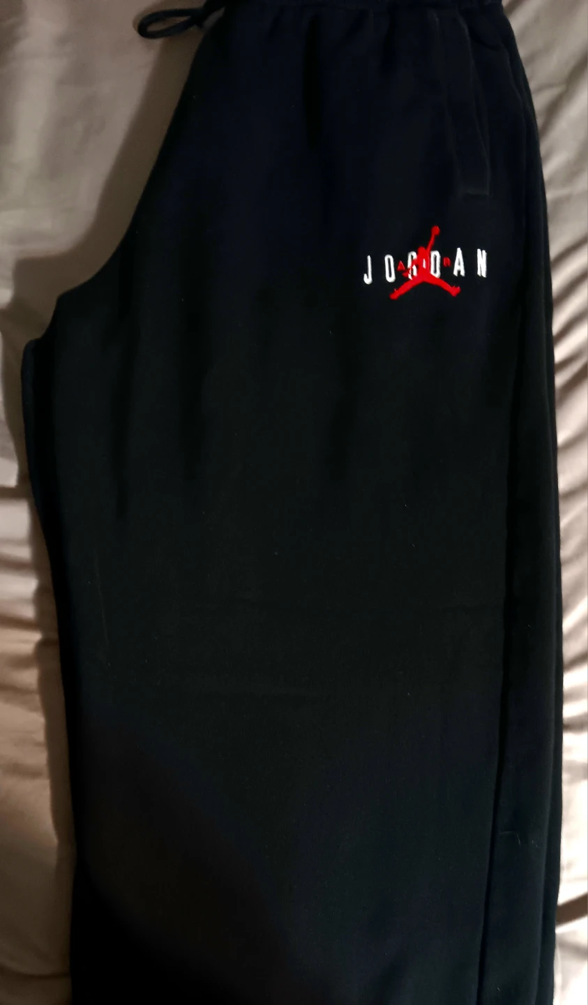 Jordan Black Sweatpants and Hoodie Set