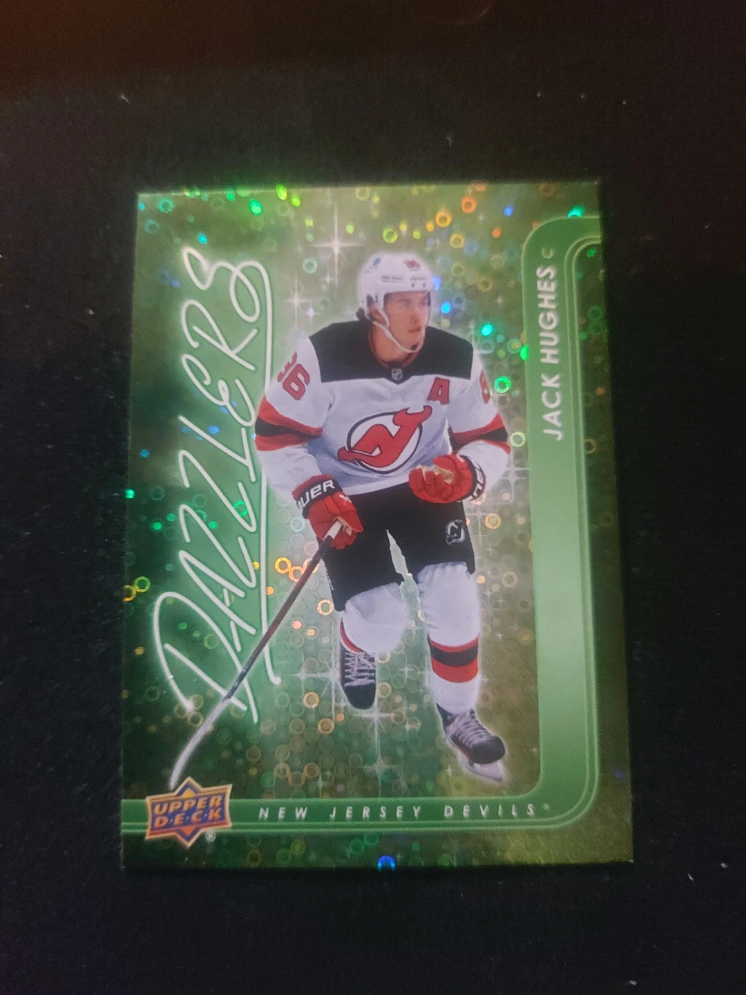 Upper Deck Dazzlers Jack Hughes Hockey Card