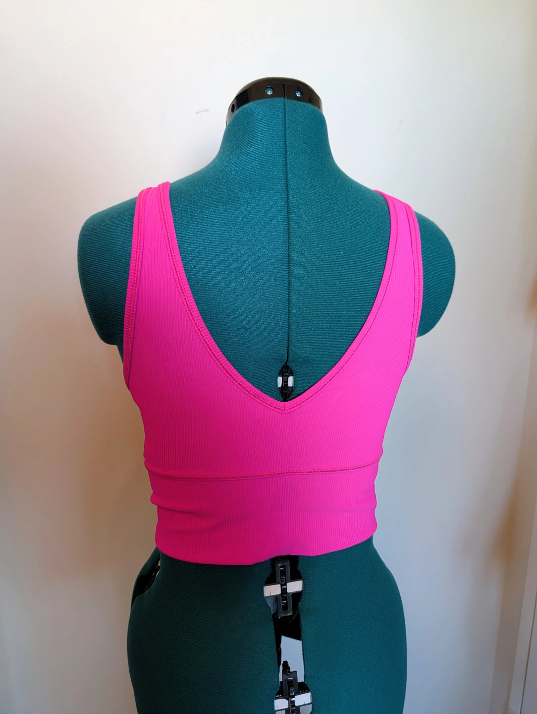 Lululemon Ribbed Align Tank Top - Bright Pink - Size 10 - photo 3