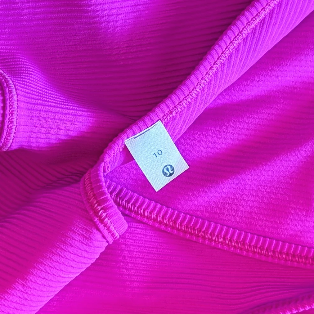 Lululemon Ribbed Align Tank Top - Bright Pink - Size 10 - photo 4