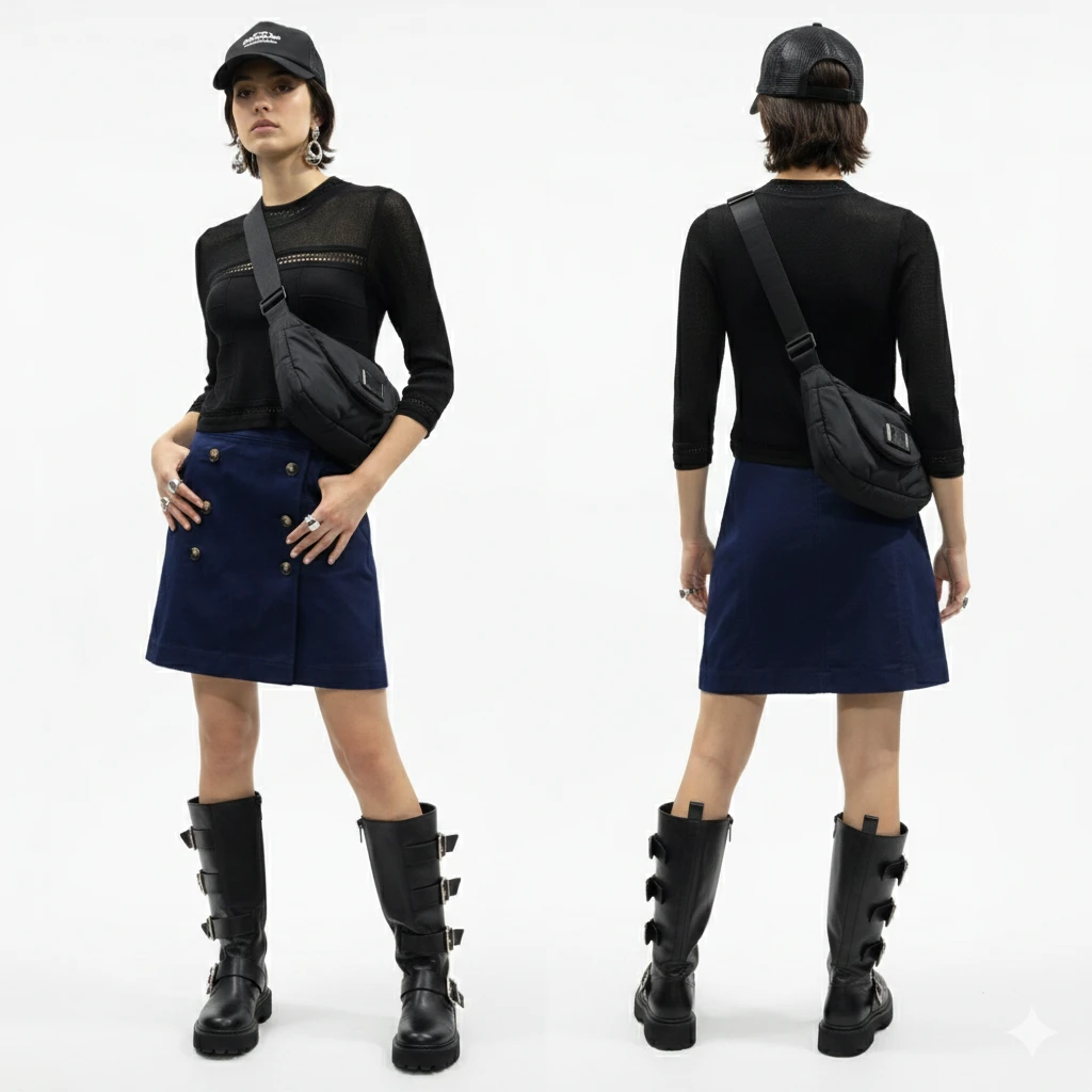 Alexis Black Mesh Panel Bandage Cropped Knit Top Size S - photo 4