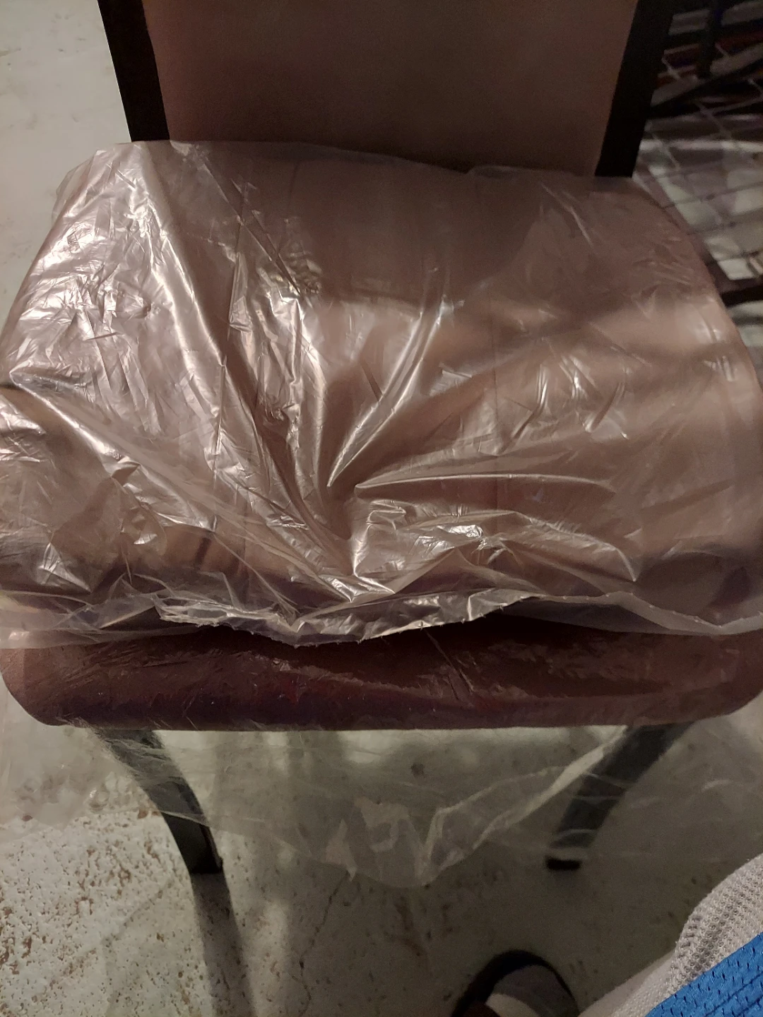 Plastic chair seat cover