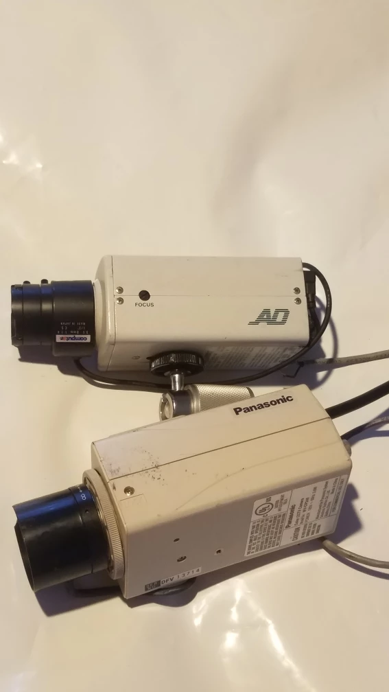 Panasonic WV-CP240 and AD Monochrome CCTV Cameras (Set of 2)