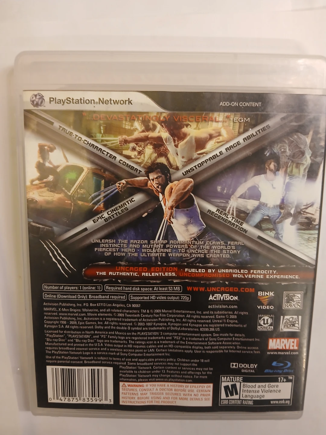 X-Men Origins: Wolverine Uncaged Edition PS3 Game - photo 5