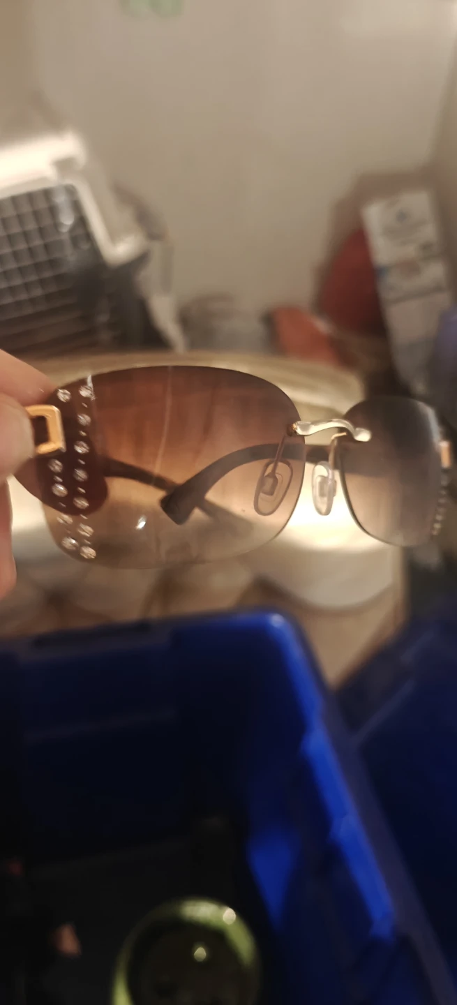 Rimless Sunglasses with Rhinestones - photo 2