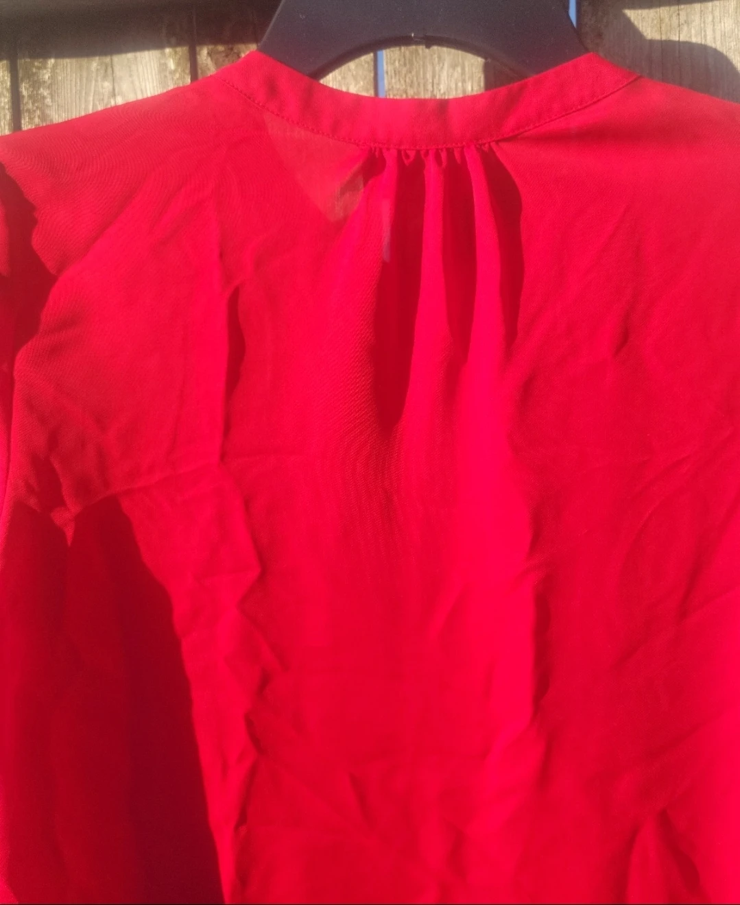 Laundry by Shelli Segal Red Button-Up Blouse Size 4 - photo 5