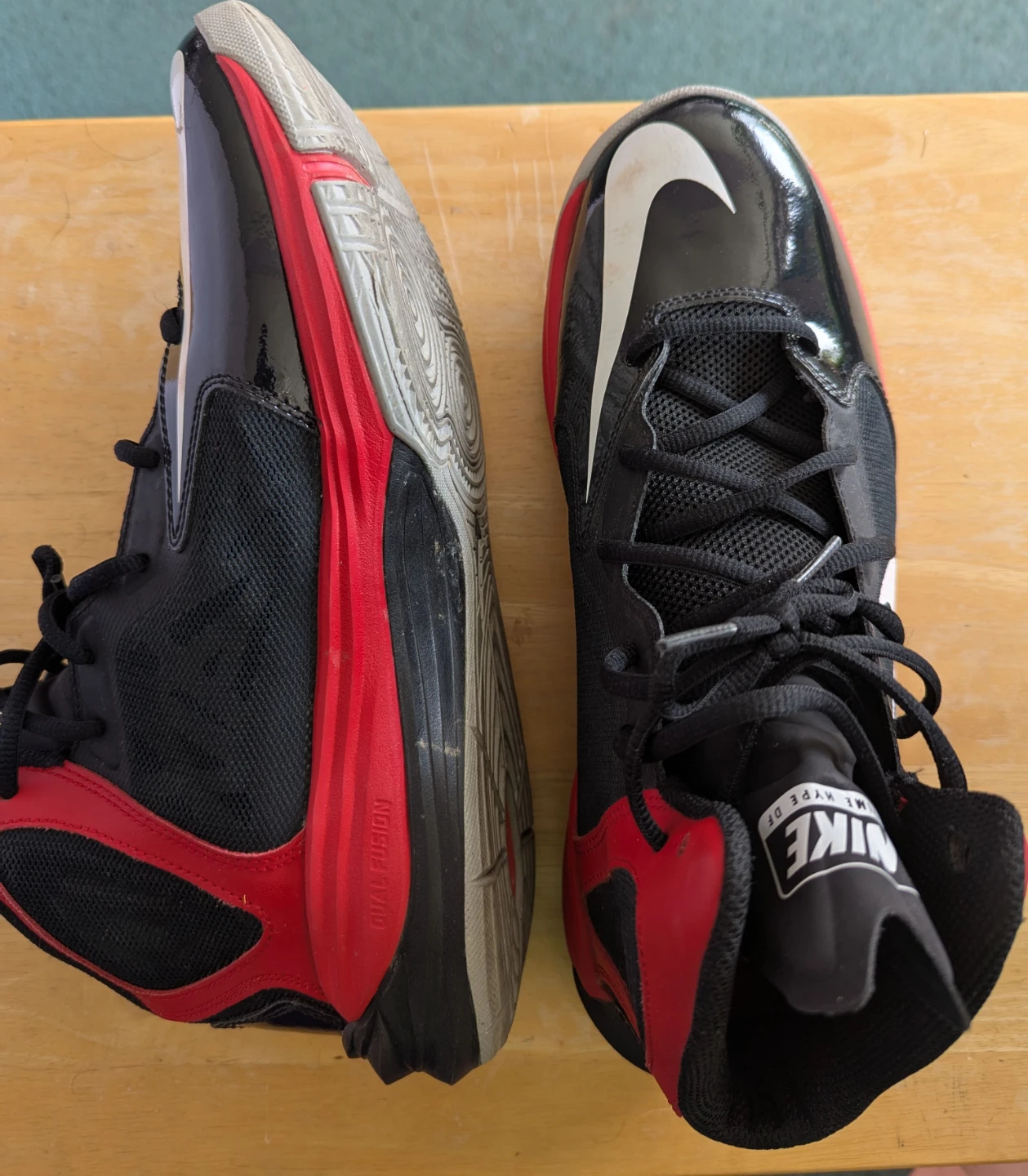 Black and Red Nike Prime Hype Df Basketball Shoes - photo 2