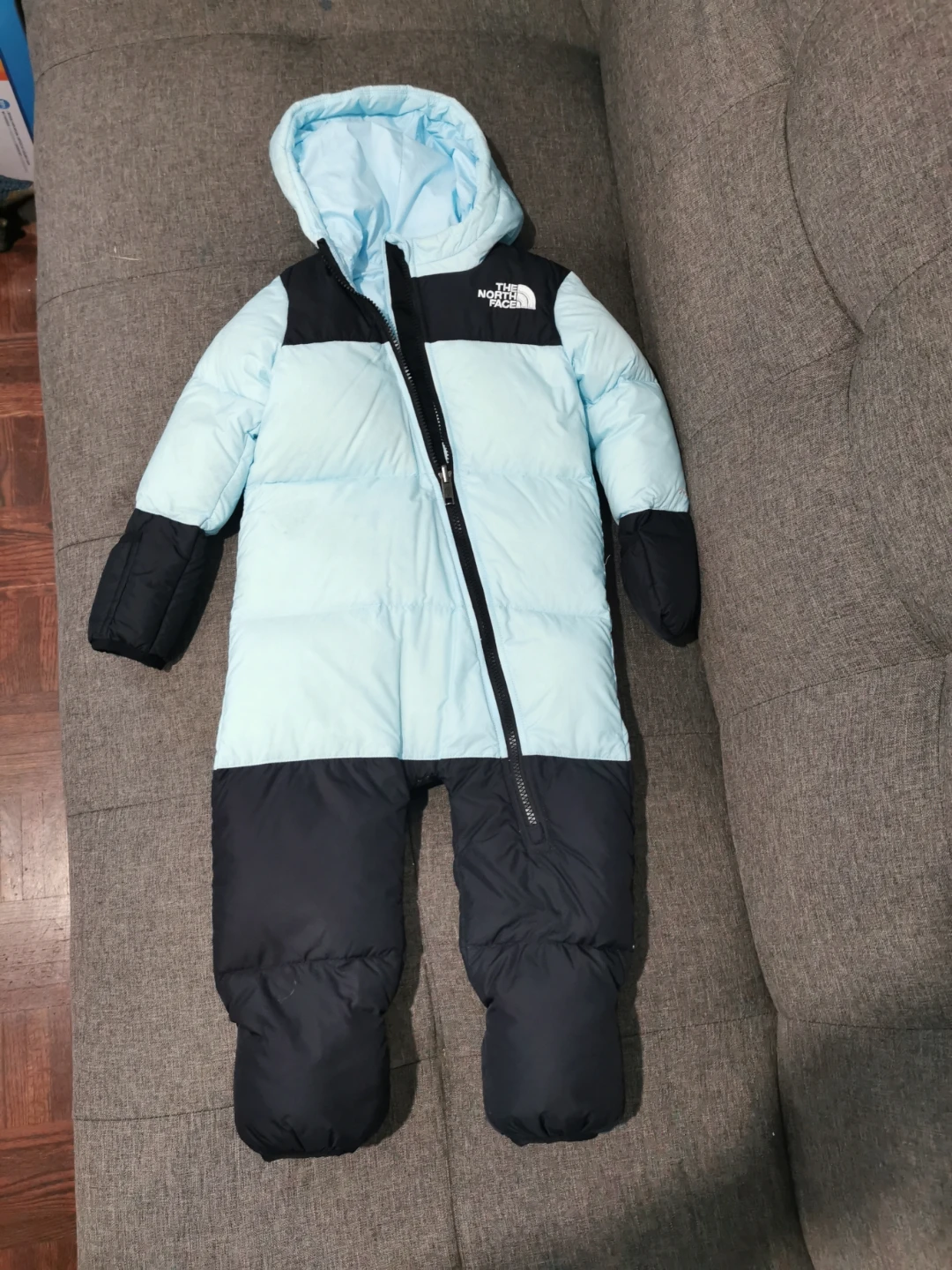 The North Face Baby Snowsuit 700- Light Blue/Black
