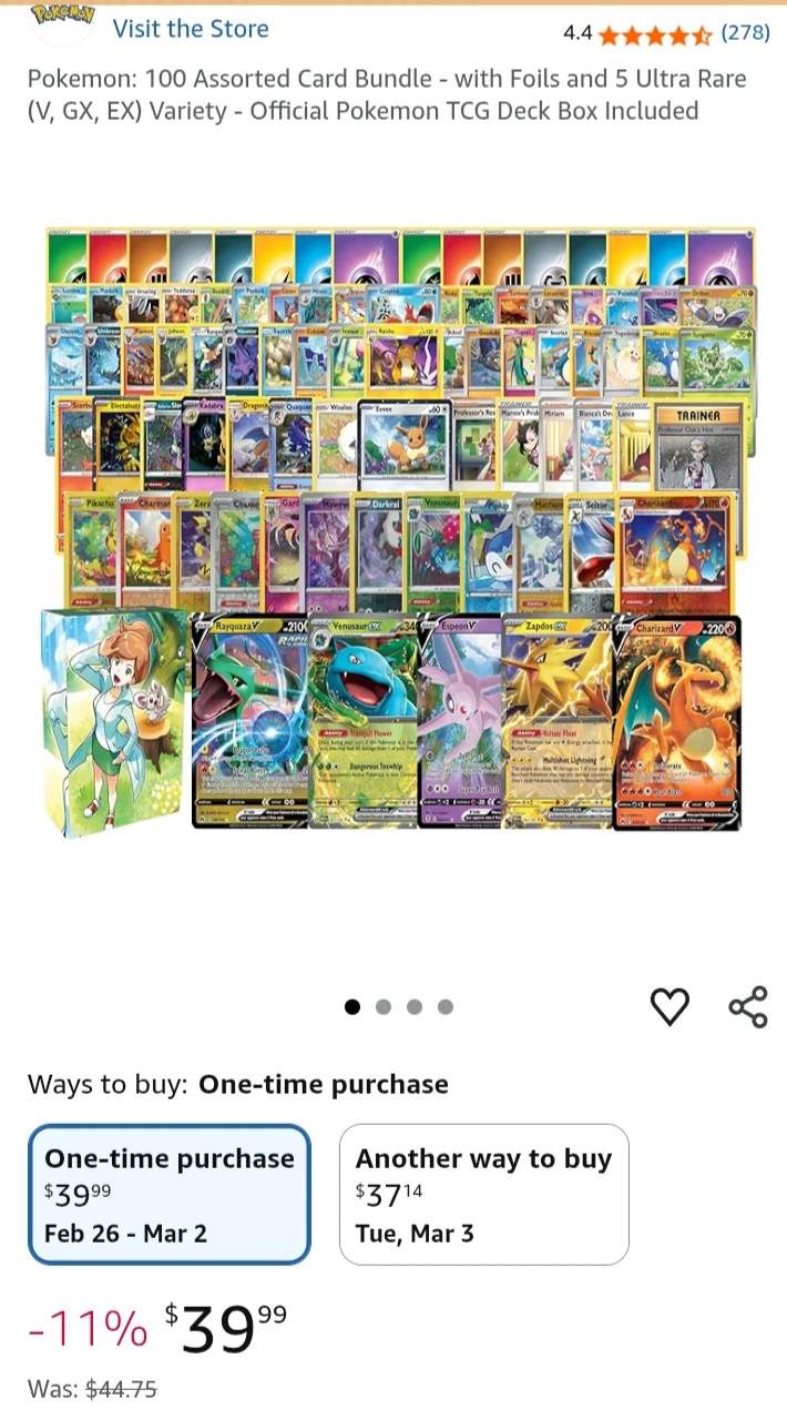 NEW!   Assorted Pokemon TCG Cards Bundle with Deck Box - photo 4