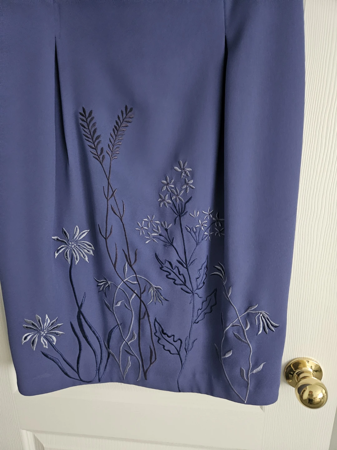 Maggy London Blue Embroidered Dress Size 12 - photo 2