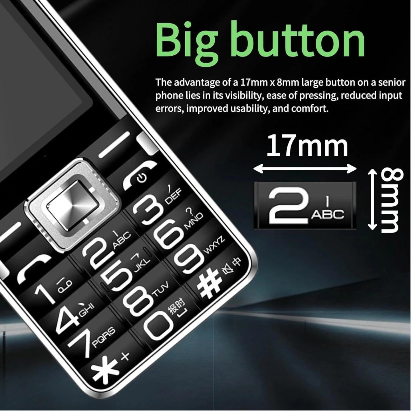GZONE Big Button Elderly Mobile Phone with Dual LED Flashlight - photo 3