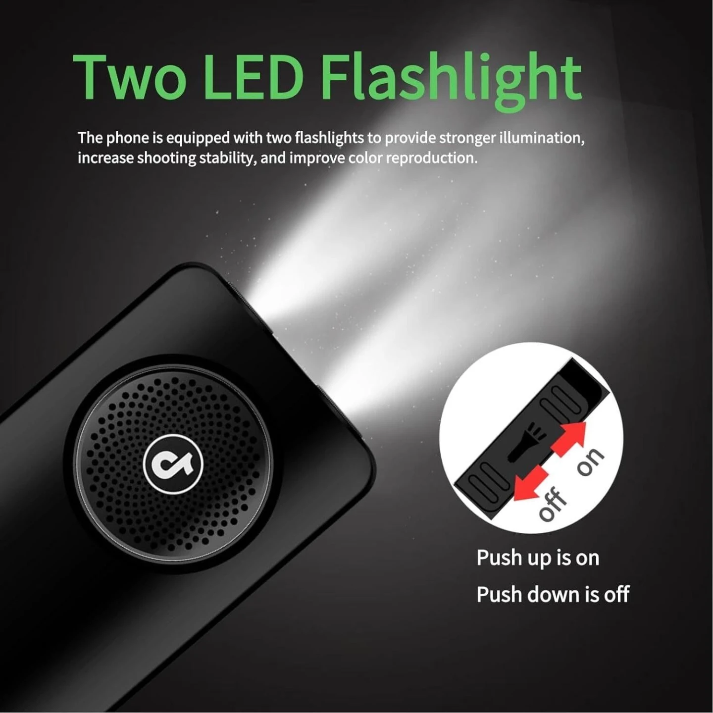 GZONE Big Button Elderly Mobile Phone with Dual LED Flashlight - photo 4
