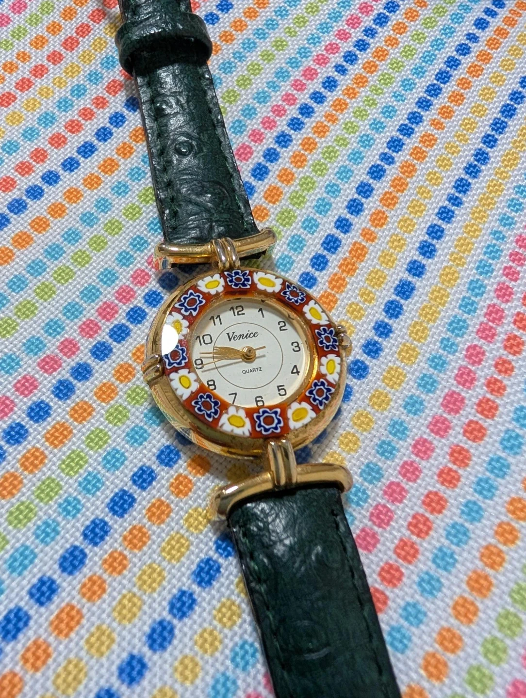 Vintage watch Venice Quartz Watch with leather strap, works - photo 4