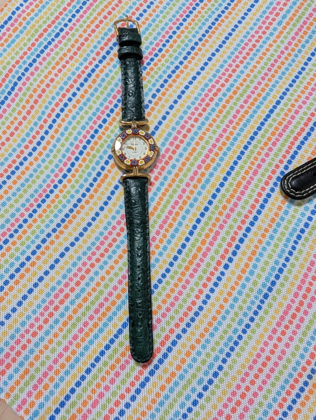 Vintage watch Venice Quartz Watch with leather strap, works - photo 5