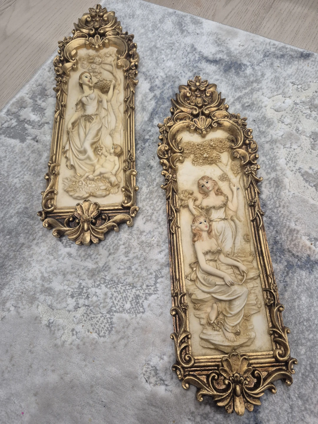 Pair of  Wall Plaques with Classical Figures