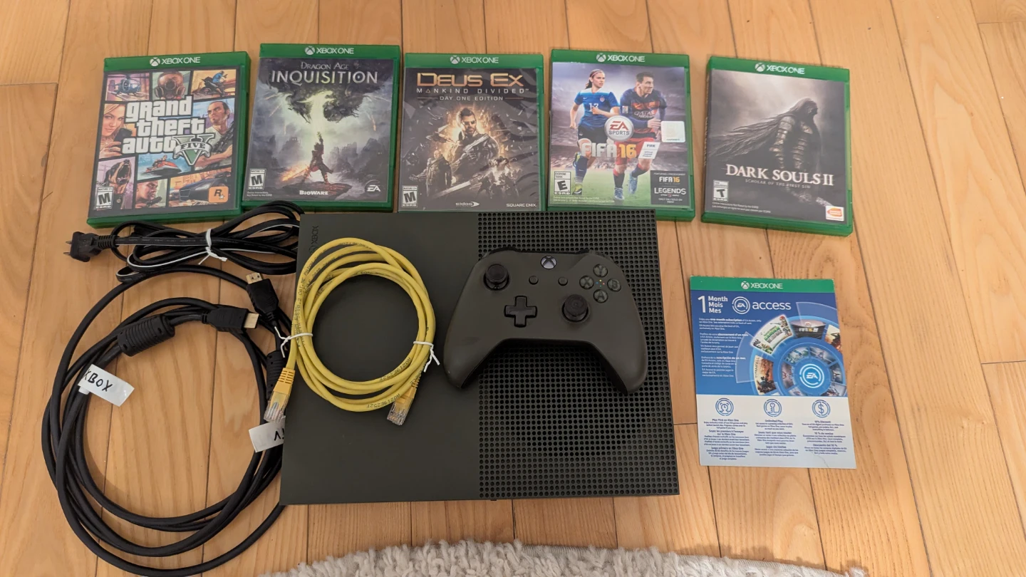 Xbox One S 1TB Console with Games and Controller
