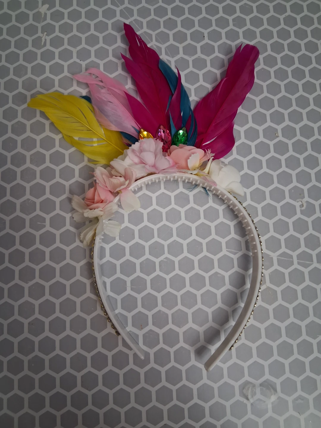 Feather and Flower Headband