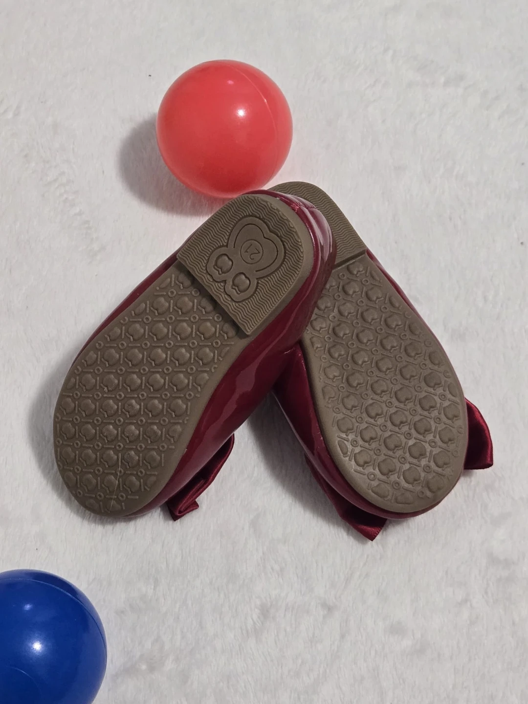 Shiny Red Mary Jane Flats - Toddler Size 12 - photo 2