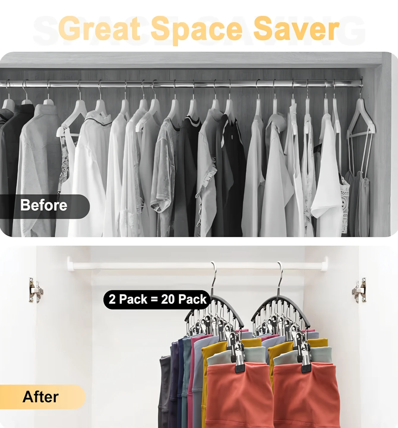 Hangers (2-Pack) | Perfect for Small Closets ✨ - photo 2