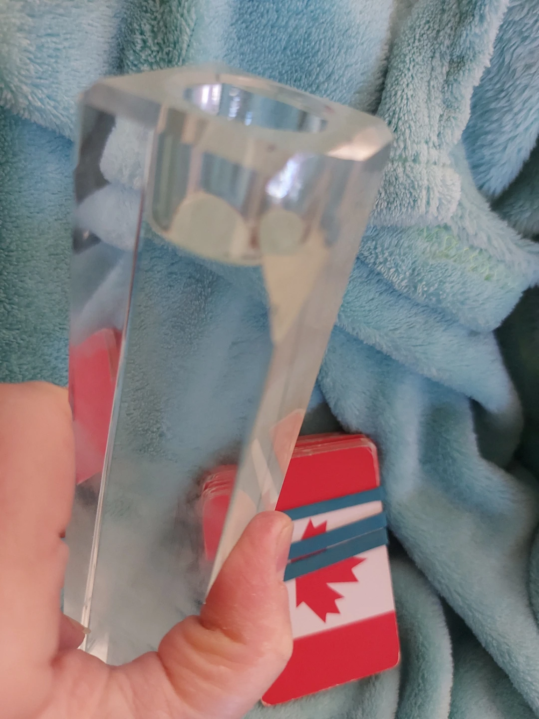 Clear Glass Candlestick Holders (Set of 2) - photo 3