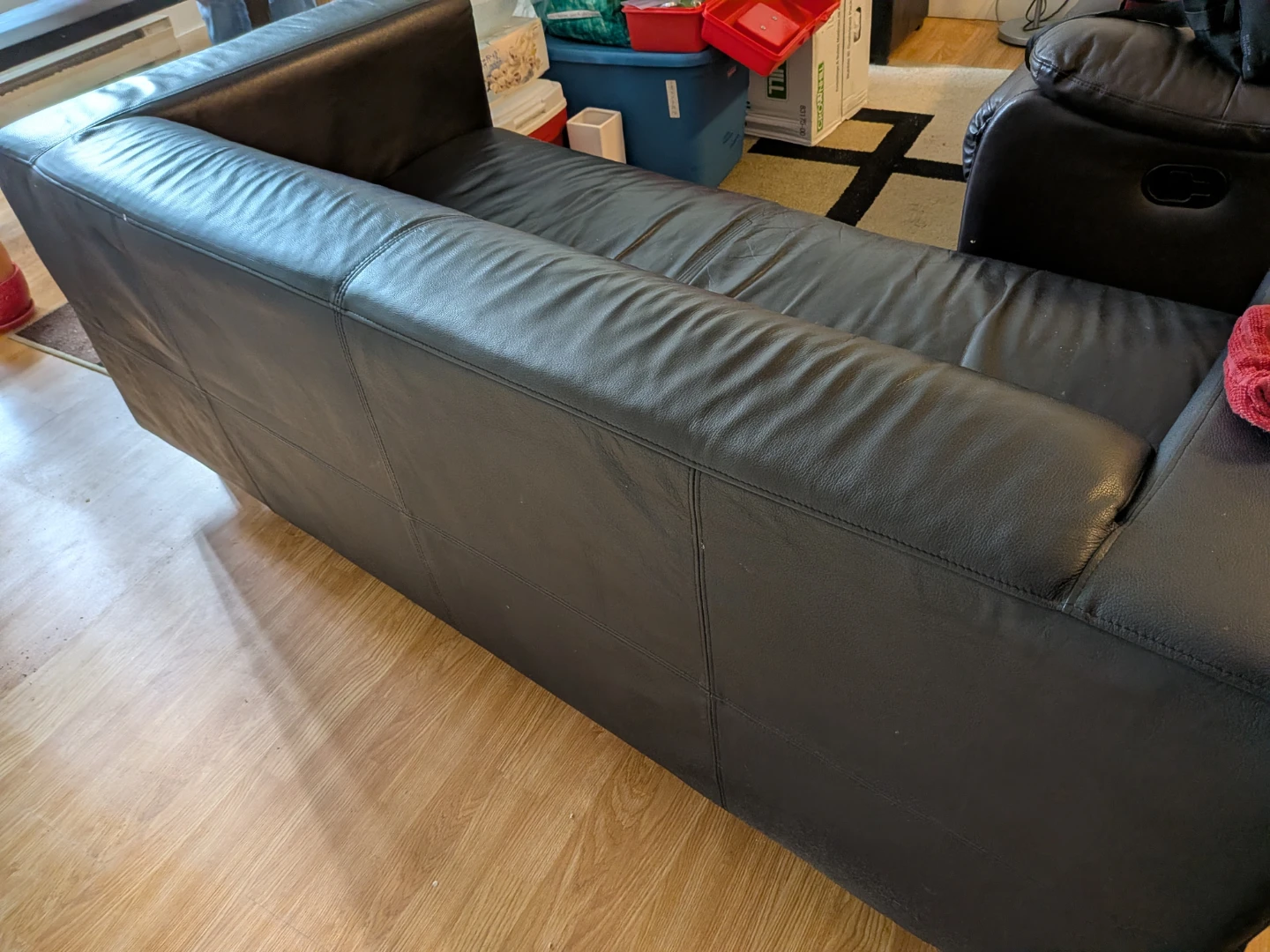 MOVING SALE! IKEA Klippan Faux Leather Sofa - photo 3