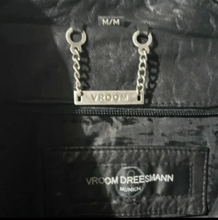 Vroom Dreesmann Leather Jacket - Black, Size M/M - photo 4