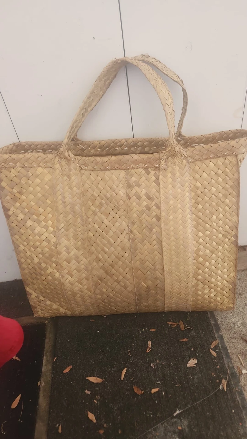 Woven Straw Tote Bag