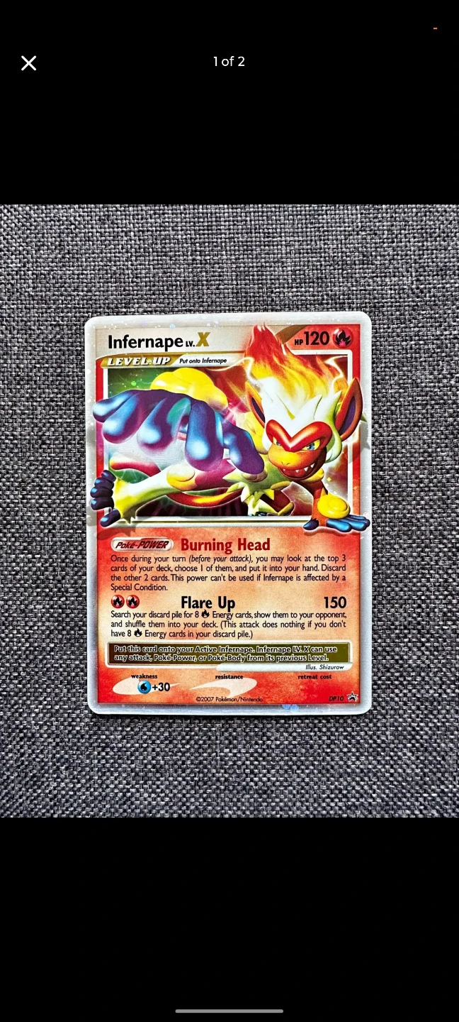 Pokemon Infernape Lv. X Level Up Card