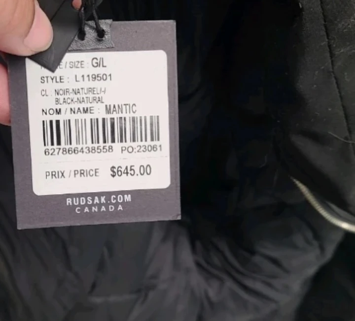 RUDSAK Mantic Parka Size L - Black/Natural Fur Trim - Size G/L - photo 3