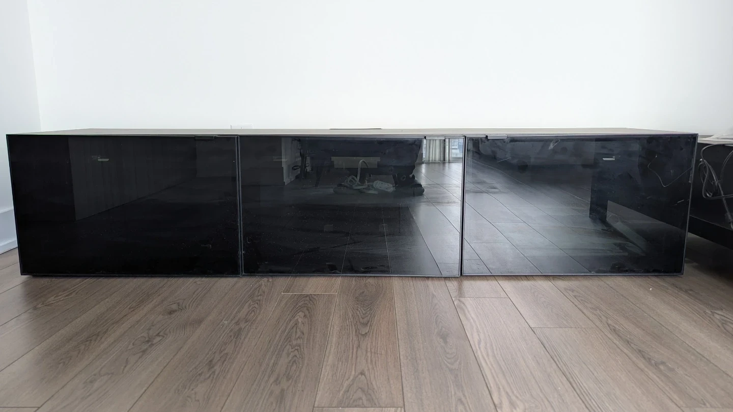 IKEA BESTÅ TV Bench w/ Glass Doors & Shelves
