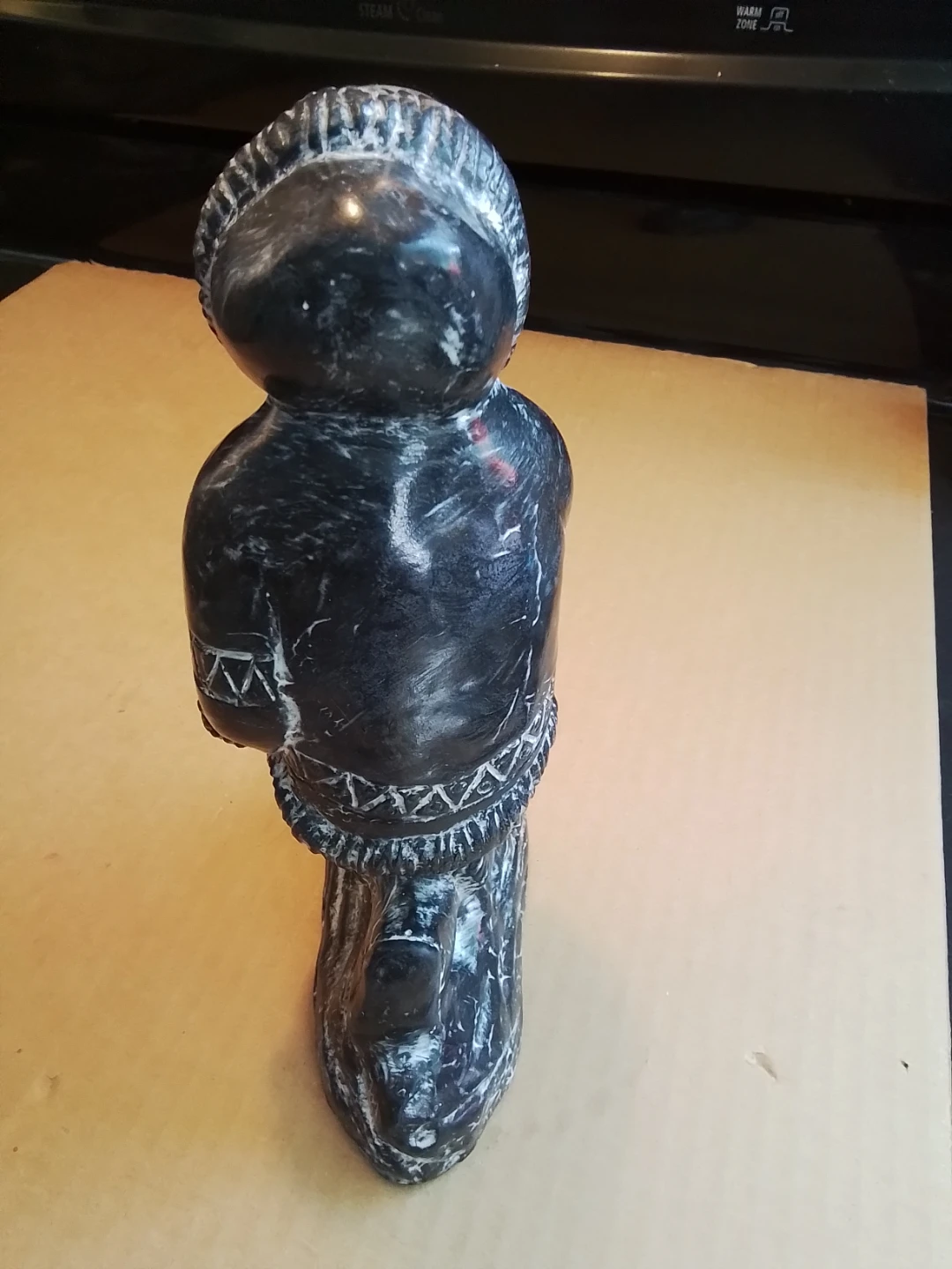 Vintage Inuit Soapstone Carving by Al Wolf 14x7" - photo 5