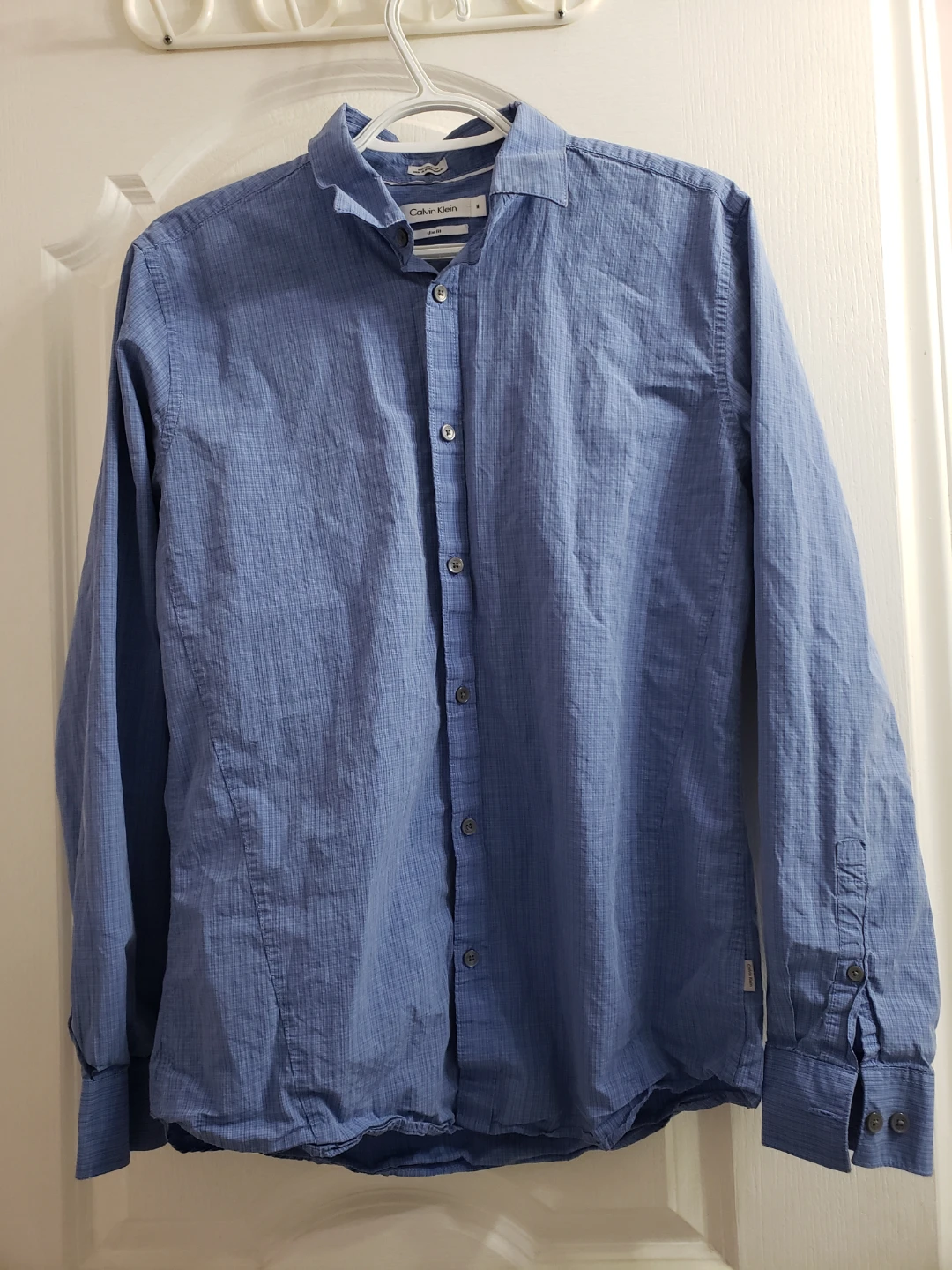 Calvin Klein Slim Fit Blue Dress Shirt - Medium