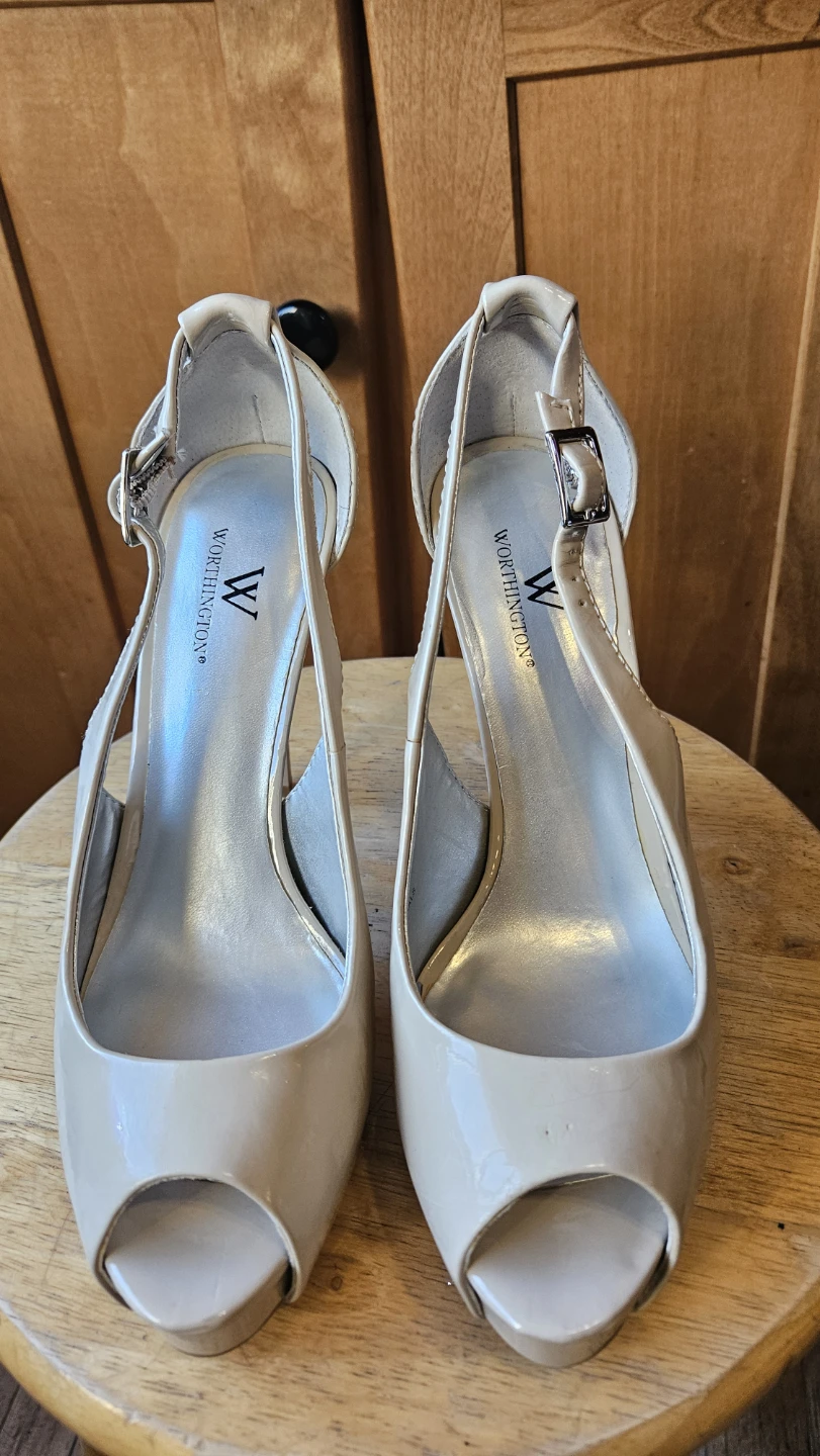 Worthington Women's Peep Toe Slingback Heels Size 7.5M